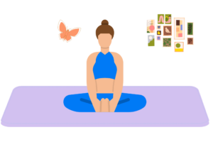 Yoga Übung zur Entgiftung, Schmetterlingshaltung