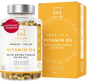 Vitamin D3 Kapseln als Nahrungsmittelergänzung und Supplementierung von Vitamin D